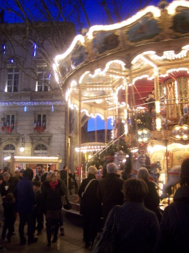 Christmas lights in Avignon.