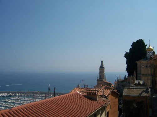 The cote d'azur in summer.