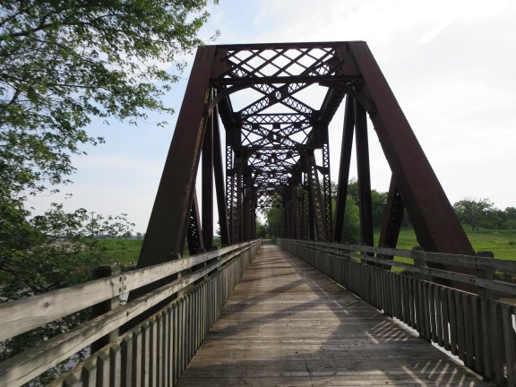 And rode over old pretty bridges.