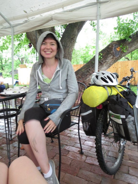 And got under shelter when it hailed.