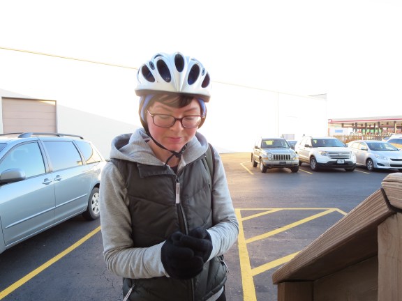 morning bike ride selfie